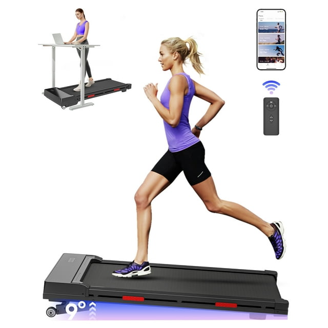 UREVO 2-in-1 Walking Pad With 9% Incline - Under Desk Treadmill, 2.5HP, 300 Lb Capacity, Remote Control