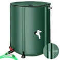 thumbnail image 1 of Collapsible Rain Barrel 100 Gallon Rainwater Collection Storage Tank with Garden Hose, Green, 1 of 9
