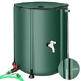 thumbnail image 1 of Collapsible Rain Barrel 100 Gallon Rainwater Collection Storage Tank with Garden Hose, Green, 1 of 9