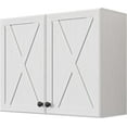 thumbnail image 1 of FIMELLO 30’’ Laundry Room Cabinets, Laundry Wall Cabinet Storage, Barn Door Kitchen Wall Cabinets with Doors and Shelves, Wall Mounted Cabinet for Laundry Room, Kitchen, Dinning Room, Bathroom, White, 1 of 9