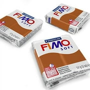 FIMO Soft Polymer Oven Modelling Clay - Most Popular Colours - 57g - Set of 3 - Caramel