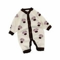 thumbnail image 1 of FINALGANG Baby Boy Girl Romper Cute Panda Prints Knitted Jumpsuit Long Sleeve Crewneck Buttoned Bodysuit For Casual Daily Wear Trendy Onesie, 1 of 5