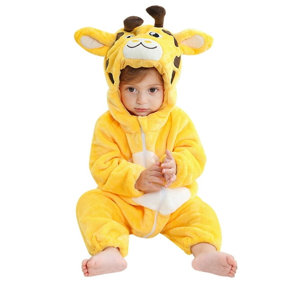 FINALGANG Baby Boy Girl Romper Winter Plush Warm Dinosaur Shaped Hooded Jumpsuit Long Sleeve Zipper Bodysuit For Casual Daily Wear Fashionable Onesie