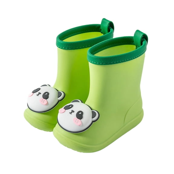 FINALGANG Boy Girl New Sneakers 3D Panda Non Slip Soft Soled Rain Boots Mid Length Waterproof Boots Skin Friendly Fabric For Kid