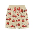 thumbnail image 1 of FINALGANG Boy Leisure Pants Cartoon Car Print Drawstring Shorts Baggy Knee Length Bottom With Pockets Designed Cozy Trendy Playsuit, 1 of 5