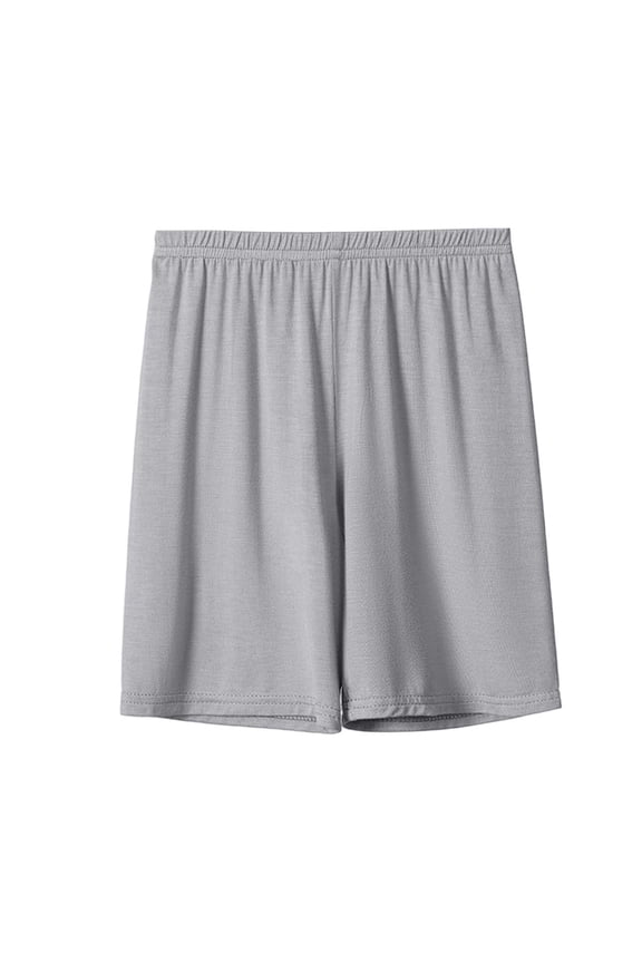 Boy Simple Shorts Solid Color Elastic Waistband Basic Shorts Casual Thin Bottom Relaxed Fit Soft Daily Wear