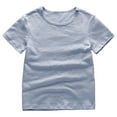 thumbnail image 1 of FINALGANG Boy's Top Spring Summer Kids Solid Color Crewneck T-Shirt Short Sleeve Loose Fit Tee Shirt For Daily Outdoor Activities Trendy Top, 1 of 2