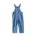 thumbnail image 1 of FINALGANG Boys Denim Overalls Jumpsuit Toddler Solid Color Sleeveless Loose Fit Casual Play Romper For Daily Outdoor Activities Stylish Onesie, 1 of 8