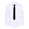 thumbnail image 1 of FINALGANG Boys Formal Dress Shirt Kids Long Sleeve Lapel Button Front White Shirt With Solid Color Tie For Daily School Event Party Wear Soft Top, 1 of 4