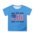 thumbnail image 1 of FINALGANG Boys Girls Kids 250 Years American Flag Print Independence Day T-Shirts Casual Crewneck Short Sleeve Tees For Holiday Daily Wear Blue 3-4 Years, 1 of 4