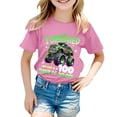thumbnail image 1 of FINALGANG Boys Girls TShirts Kids Cartoon Truck Letter Prints Loose Fit Tees Short Sleeve Crewneck Top For Casual Daily Outdoor Wear, 1 of 4