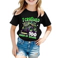 thumbnail image 1 of FINALGANG Boys Girls TShirts Kids Cartoon Truck Letter Prints Loose Fit Tees Short Sleeve Crewneck Top For Casual Daily Outdoor Wear, 1 of 4