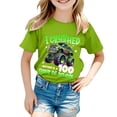 thumbnail image 1 of FINALGANG Boys Girls TShirts Kids Cartoon Truck Letter Prints Loose Fit Tees Short Sleeve Crewneck Top For Casual Daily Outdoor Wear, 1 of 4