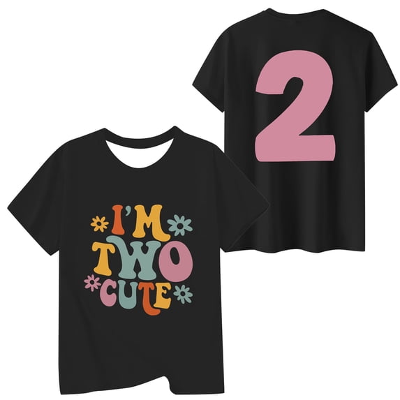 FINALGANG Boys Girls TShirts Kids Casual Letter Prints Tees Short Sleeve CrewNeck Loose Fit Top For Summer Daily Wear Trendy Top