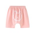 thumbnail image 1 of FINALGANG Boys Girls Toddler Baby Bear Print Harem Shorts Elastic Waist Casual Loose Fit Bottoms For Summer Daily Home Wear Pink 3-6 Months, 1 of 3