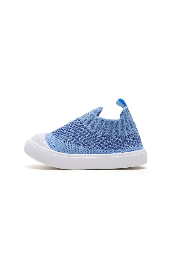 Boys Girls Walking Shoes Toddler Baby Knit Crawling Shoes Solid Color Mesh Breathable Shoes For Daily Indoor Outdoor Wear Stylish Footwear