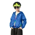 thumbnail image 1 of FINALGANG Boys Kids Hooded Long Sleeve Windbreaker Jacket With Rainbow Zipper Pocket Casual Lightweight Coat For Toddlers Spring Summer Outdoor Activities Versatile Top, 1 of 9