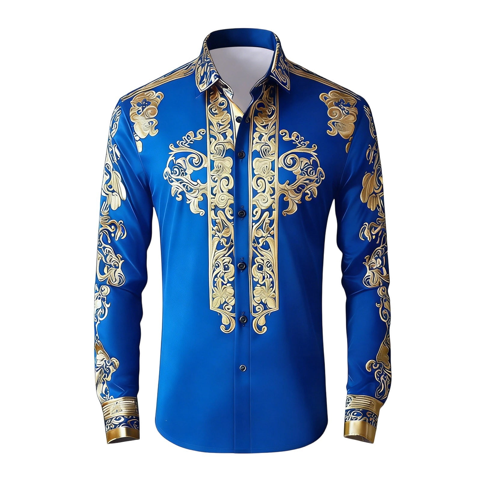 blue and gold dress shirt FINALGANG Boys Kids Point Collar Long Sleeve With Embroidery Casual Elegant Top For Toddlers Formal Events Daily Wear Soft Top Subcategory_Short-Sleeve-Dresses Bachelorette & Engagement Party Color:Gray/white
