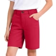 thumbnail image 1 of FINALGANG Boys Kids Solid Color Casual Shorts Elastic Waist With Button Closure Side Pockets Loose Fit Lightweight Shorts For Summer Daily Wear Red 7-8 Years, 1 of 8