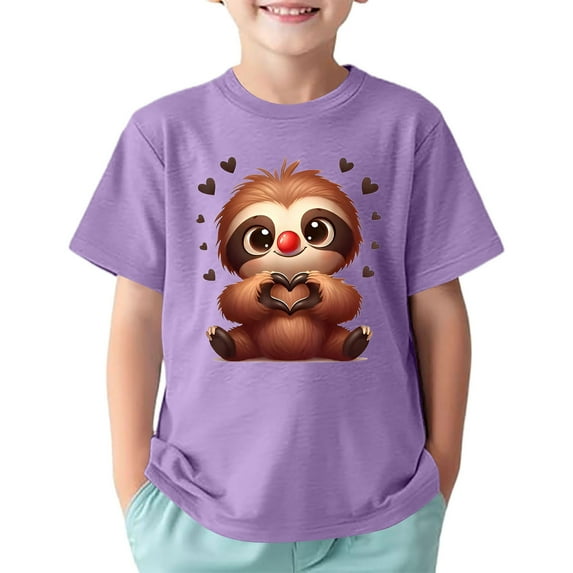 FINALGANG Boys Kids TShirts Cartoon Prints Lightweight Top Short Sleeve CrewNeck Casual Loose Fit Tees For Daily Wear Trendy Top