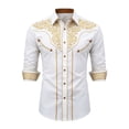 thumbnail image 1 of FINALGANG Boys Western Cowboy Shirt Printed Long Sleeve Regular Fit Shirts Fashion Casual Button Down Shirts For Kids Holiday Festival Party Tops 6-7 Years, 1 of 4