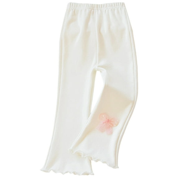 FINALGANG Child Girls Pants Trousers Casual Flare Leg Trousers For Toddler Kids Summer Autumn Fashion Style Long Pants Comfortable Everyday Wear 2 10 Years Daily Wear 3-4 Years