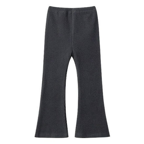 FINALGANG Child Micro Flare Pants Girl's Stretch Outer Layer Leggings Trousers Kids Toddler Daily Wear 6-12 Months