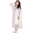 thumbnail image 1 of FINALGANG Child Summer Autumn Boys Girls Plain Color Buttoned Thick Poncho Raincoats Rain Ponchos Kids Toddler Daily Wear 4-12 Years, 1 of 5