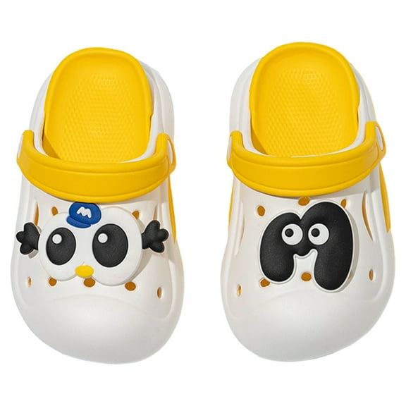 FINALGANG Children Shoes Summer New EVA Outer Wear Cartoon Cute Baby Toe Slippers Shoes For Boys Girls Kids Toddler Footwear 1-3Years