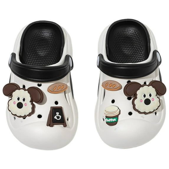 FINALGANG Children Shoes Summer New EVA Outer Wear Cartoon Cute Baby Toe Slippers Shoes For Boys Girls Kids Toddler Footwear 1-3Years
