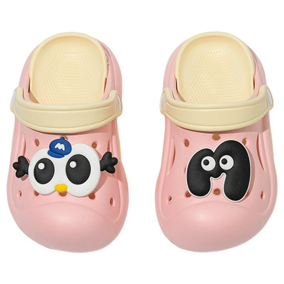 FINALGANG Children Shoes Summer New EVA Outer Wear Cartoon Cute Baby Toe Slippers Shoes For Boys Girls Kids Toddler Footwear 4-6Years