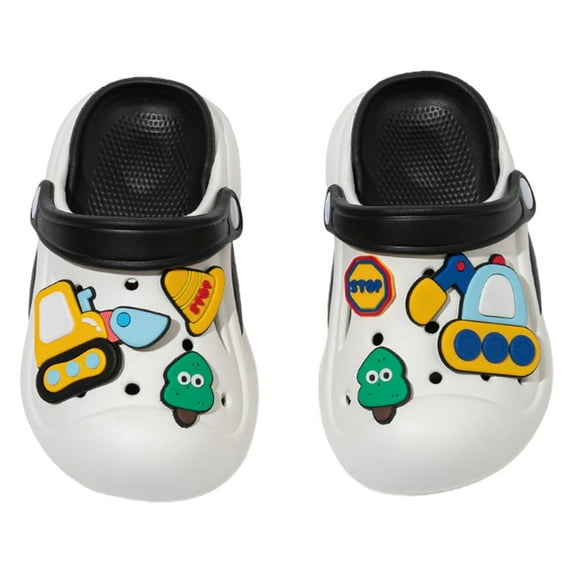 FINALGANG Children Shoes Summer New EVA Outer Wear Cartoon Cute Baby Toe Slippers Shoes For Boys Girls Kids Toddler Footwear 4-6Years