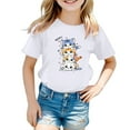 thumbnail image 1 of FINALGANG Girl's T-Shirt Kids Cartoon Graphic Tees Short Sleeve Crewneck Loose Fit Tee Shirt For Casual Daily Outdoor Wear Fashionable Top, 1 of 5