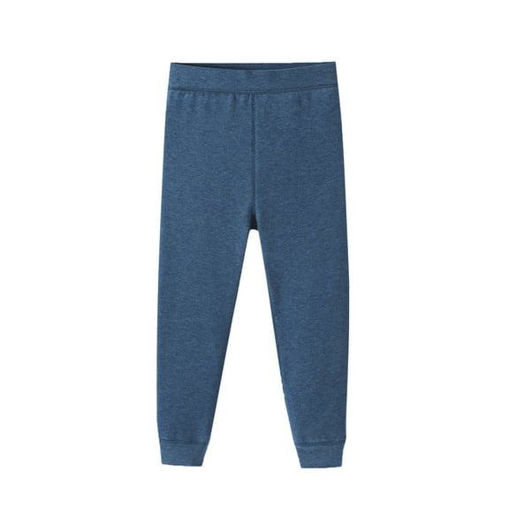 FINALGANG Girls Boys Kids Autumn Winter Solid Color Plush Lined Thick Leggings Elastic Waisted Stretchy Warm Pants For Cold Weather Daily Wear Soft Bottoms