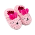 thumbnail image 1 of FINALGANG Girls Boys Plush Slippers Warm Cartoon Animal Closed Toe Non- Soft Sole On Fuzzy Shoes Girl Stylish Casual Daily Party Photoshoot Slipper,Pink,7/8, 1 of 7