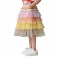 thumbnail image 1 of FINALGANG Girls Carnival Skirt Kids Pastel Gradient Tutu Skirt Multi Layer Tulle Ruffled Tiered Elastic Waist Flared Skirt For Daily Wear Party Carnival Holiday Occasions Stylish Bottoms, 1 of 6