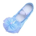 thumbnail image 1 of FINALGANG Girls Dance Ballet Shoes Kids Lace Pearl Bow Decor Soft Sole Adjustable Fit Elegant Shoes For Dance Training Performance Wear Stylish Footwear, 1 of 3