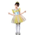 thumbnail image 1 of FINALGANG Girls Dress Kids Iridescent Sequin Performance Dress With Sparkle Star Print Tulle Skirt Ruffled Flutter Sleeves Stage Dress For Holiday Season, 1 of 4