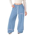 thumbnail image 1 of FINALGANG Girls Kids Bow Print High Waisted Wide Leg Sweatpants Drawstring Waist Baggy Casual Pants With Pockets For Daily Wear Light Blue 4-5 Years, 1 of 9