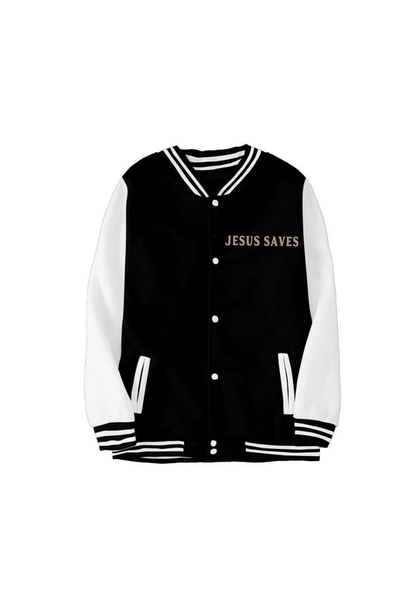 Girls Kids Color Block Varsity Jacket Long Sleeve Button Front Letter Print Striped Rib Hem Casual Baseball Coat For Daily Wear Black 2-3 Years
