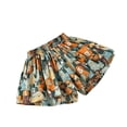 thumbnail image 1 of FINALGANG Girls Kids Colorful Floral Animal Print Shorts Elastic Waist Ruffled Layered Casual Shorts For Summer Daily Party Wear Dark Green 18-24 Months, 1 of 3