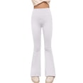 thumbnail image 1 of FINALGANG Girls Kids High Waist Casual Flared Pants Solid Color Loose Fit Wide Leg Stretchy Trousers For Daily Outdoor Wear Classic Bottoms, 1 of 5