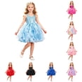 thumbnail image 1 of FINALGANG Girls Kids Sweetheart Neck Wide Strap Full Sequin Bodice Ruffled Layered Fluffy Tutu Formal Birthday Party Princess Dress For Child Trendy Dress 10-12 Years, 1 of 4