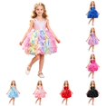 thumbnail image 1 of FINALGANG Girls Kids Sweetheart Neck Wide Strap Full Sequin Bodice Ruffled Layered Fluffy Tutu Formal Birthday Party Princess Dress For Child Versatile Dress 6-8 Years, 1 of 4