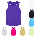 thumbnail image 1 of FINALGANG Girls Kids U Neck Racerback Sleeveless Solid Quick Dry Breathable Curved Hem Regular Fit Athletic Sport Tank Top For Daily Workout Running Training Summer Wear Stylish Top Purple 1-2 Years, 1 of 9