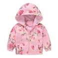 thumbnail image 1 of FINALGANG Girls Toddler Casual Outdoor Jacket Dinosaur Prints Lightweight Windbreaker Long Sleeve Zipper Hooded Coat For Daily Wear Soft Outerwear, 1 of 3