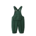 thumbnail image 1 of FINALGANG Kids Boys Girls Unisex Solid Color Corduroy Bib Overalls With Adjustable Button Straps Front Pocket For Toddler Casual Daily Wear Green 12-18 Months, 1 of 5