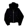 thumbnail image 1 of FINALGANG Men's Hoodie Fashion Graphic Fuzzy Trim Hooded Jacket Autumn Winter Long Sleeve Loose Fit Thermal Sweatshirt For Cold Weather Versatile Sweatshirts, 1 of 3