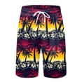 thumbnail image 1 of FINALGANG Mens Casual Fashion Graphic Beach Shorts Elastic Drawstring Waist Swim Trunks Quick Dry Lightweight Board Shorts For Beach Summer Daily Wear Pink L, 1 of 4