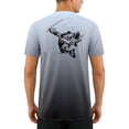 thumbnail image 1 of FINALGANG Mens Casual Print Gradient T Shirt Short Sleeve Crewneck Quick Dry Performance Athletic Tee For Beach Summer Fishing Light Gray M, 1 of 4